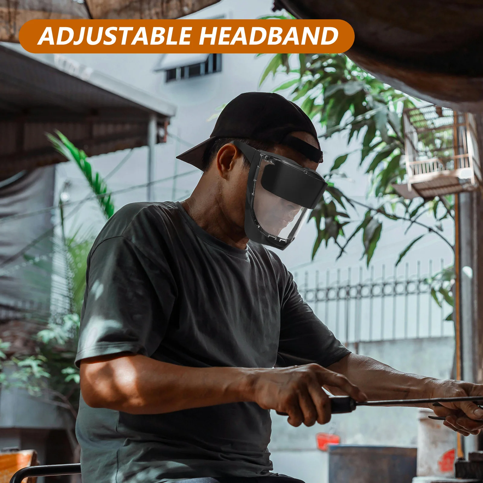 

Сварочная маска для лица Быстрое ношение Эргономичный дизайн Прозрачная маска против брызг для безопасной защиты работы Сварочная маска