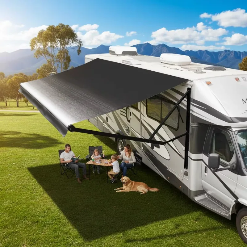 

W5700 Motorized Roll Out Power Awning for RV Accessories Motorhome Trailer RV Caravan Awning