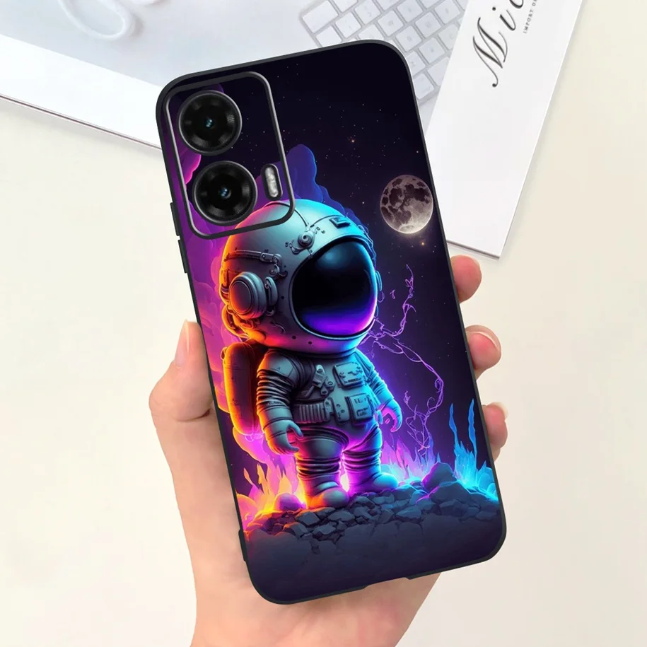 For Motorola Moto G35 5G Case G 35 Fashion Flower Bumper Soft Silicone Back Cover Phone Cases For MotoG35 2024 Shockproof Fundas