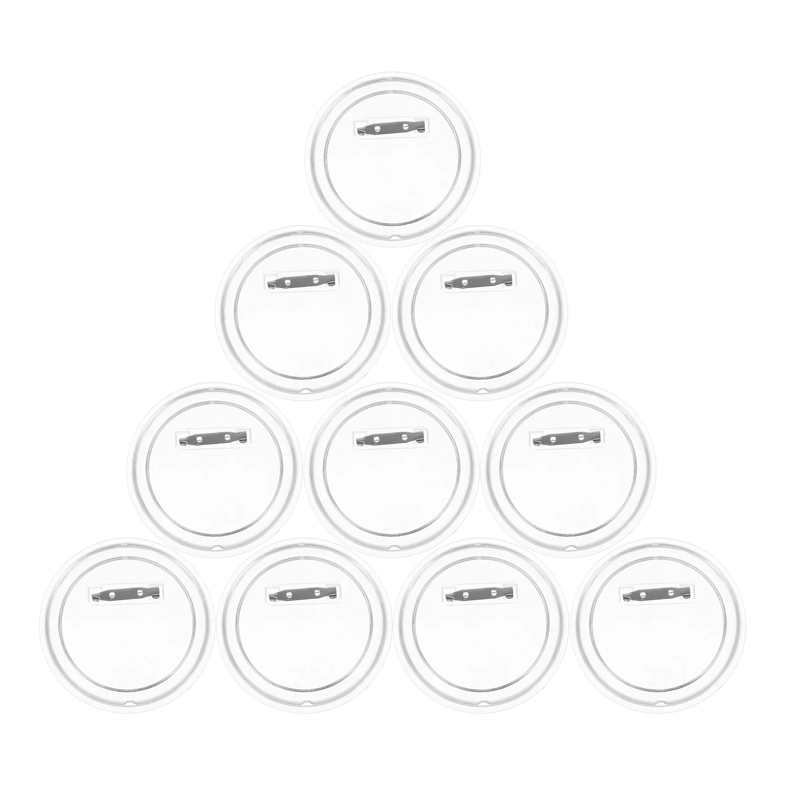 

10pcs Acrylic Badge Photo Frame 75MM Transparent Buttons Custom Pins Craft Materials Clear Tag Supplies Paintbrush