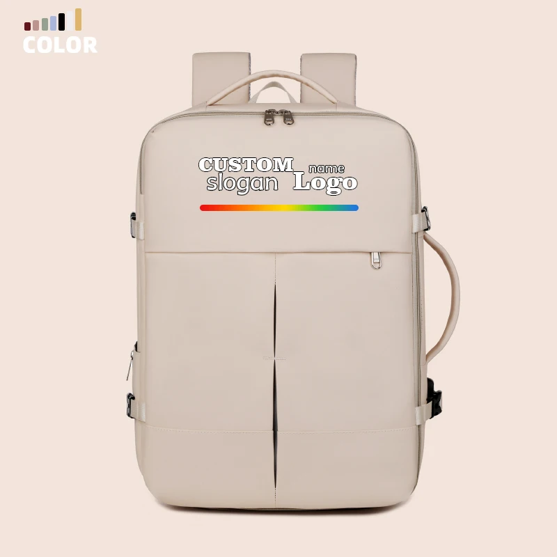 

Custom Logo Nylon Laptop Backpack Outdoor Sports Zipper Casual Backpack for Expandable Business & School with Customizable Logo