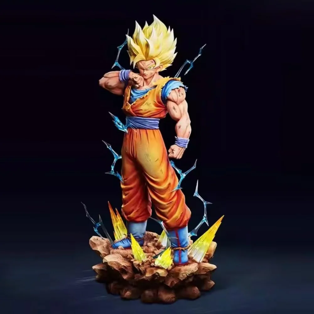 

Аниме-фигурка Dragon Ball Super Saiyan 2 Сон Гоку в стоячей позе, коллекционная модель из ПВХ, игрушка, 34 см