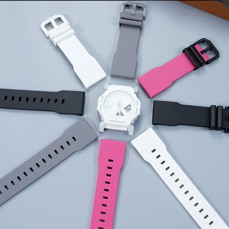 

Новый модный ремешок для часов Casio серии GA-2300, цвет допамина, студенческий спортивный резиновый ремешок из смолы, 24 мм