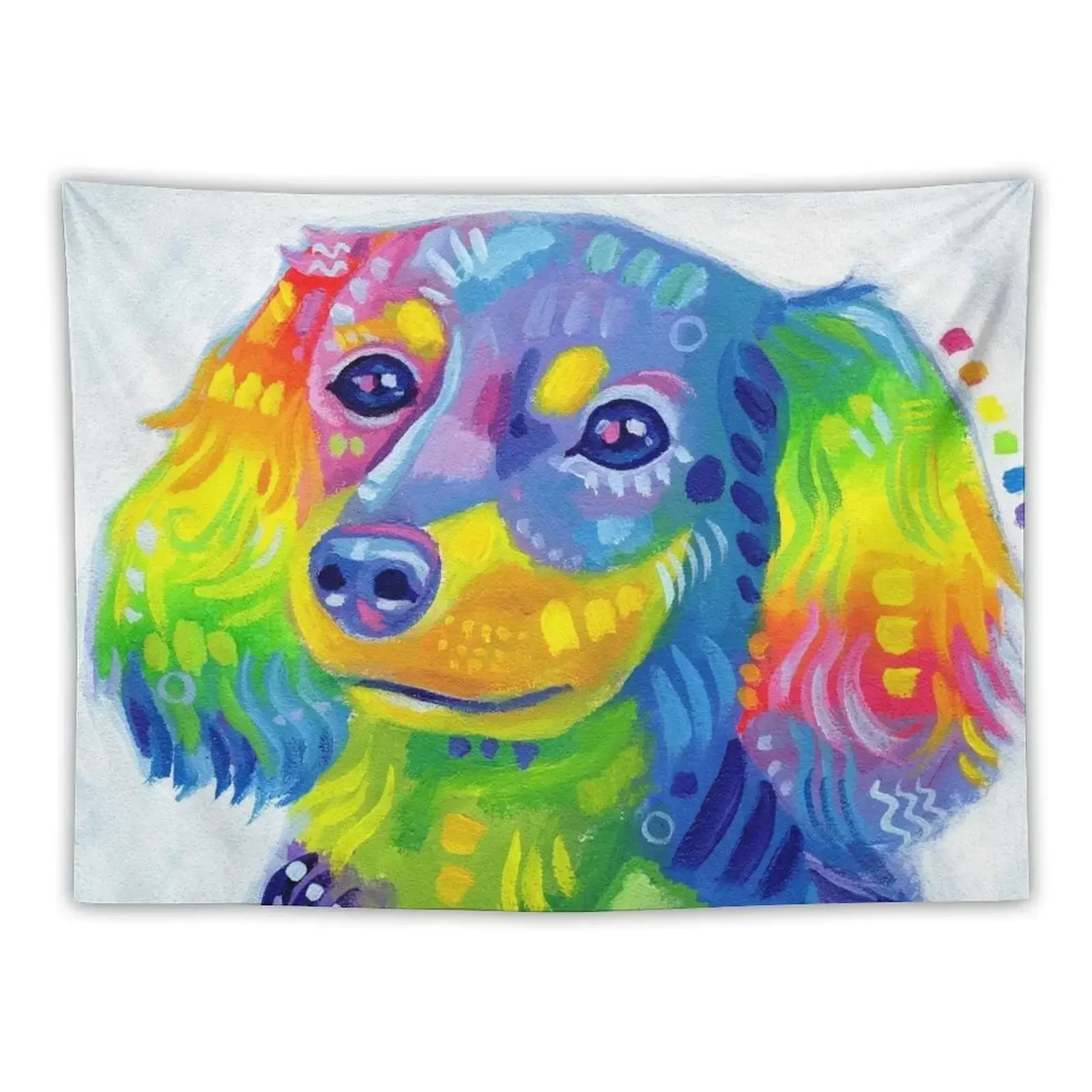 Rainbow Chiweenie Tapestry Wall Hanging Decorative Wall Decor For Bedroom Tapestry