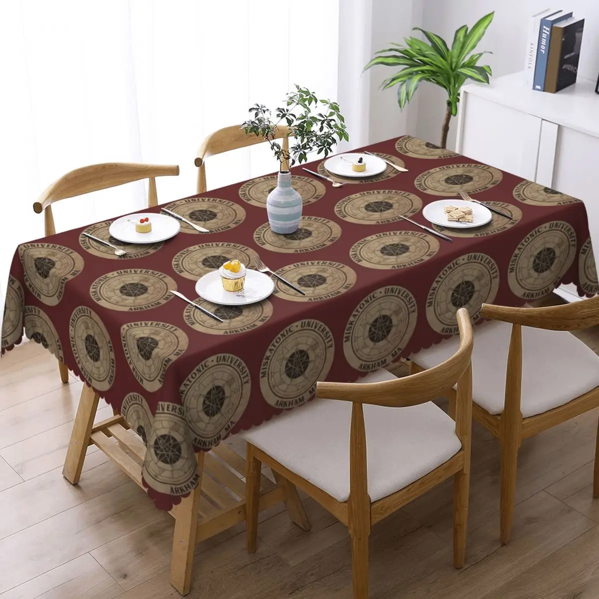 Miskatonic University Tablecloth Restaurant Kitchen Rectangular Tablecloth Festival Party Tablecloth Outdoor Dining Table Cover