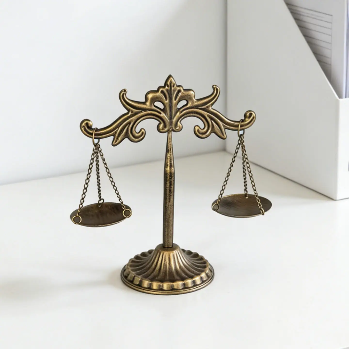 Waagen-Ornament, Vintage-Dekoration, Metall-Geschenk für Richter, Schreibtisch-Accessoires, Dekoration für Anwaltszimmer – Detail 2