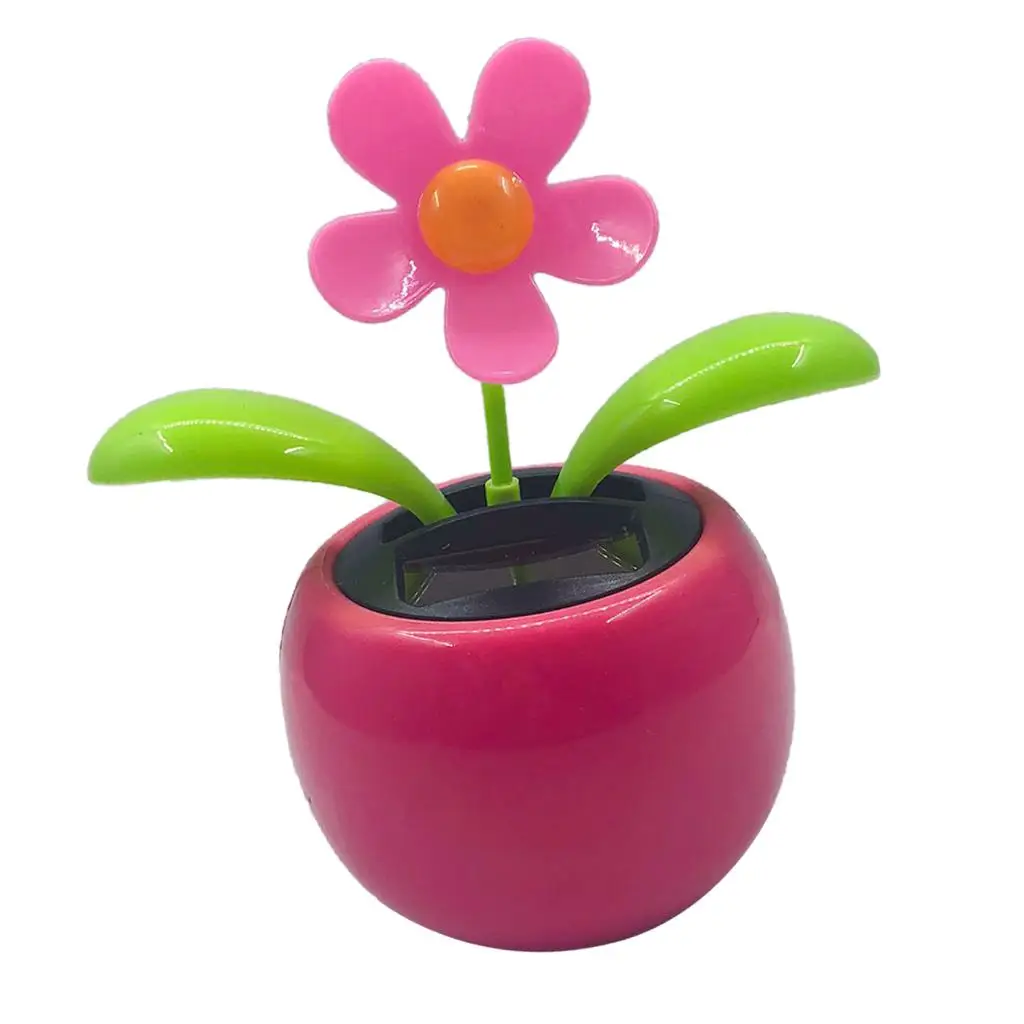 

Танцующий цветок на солнечной энергии, игрушка из АБС-пластика, украшение на приборной панели с качающейся головкой для декора стола автомобиля
