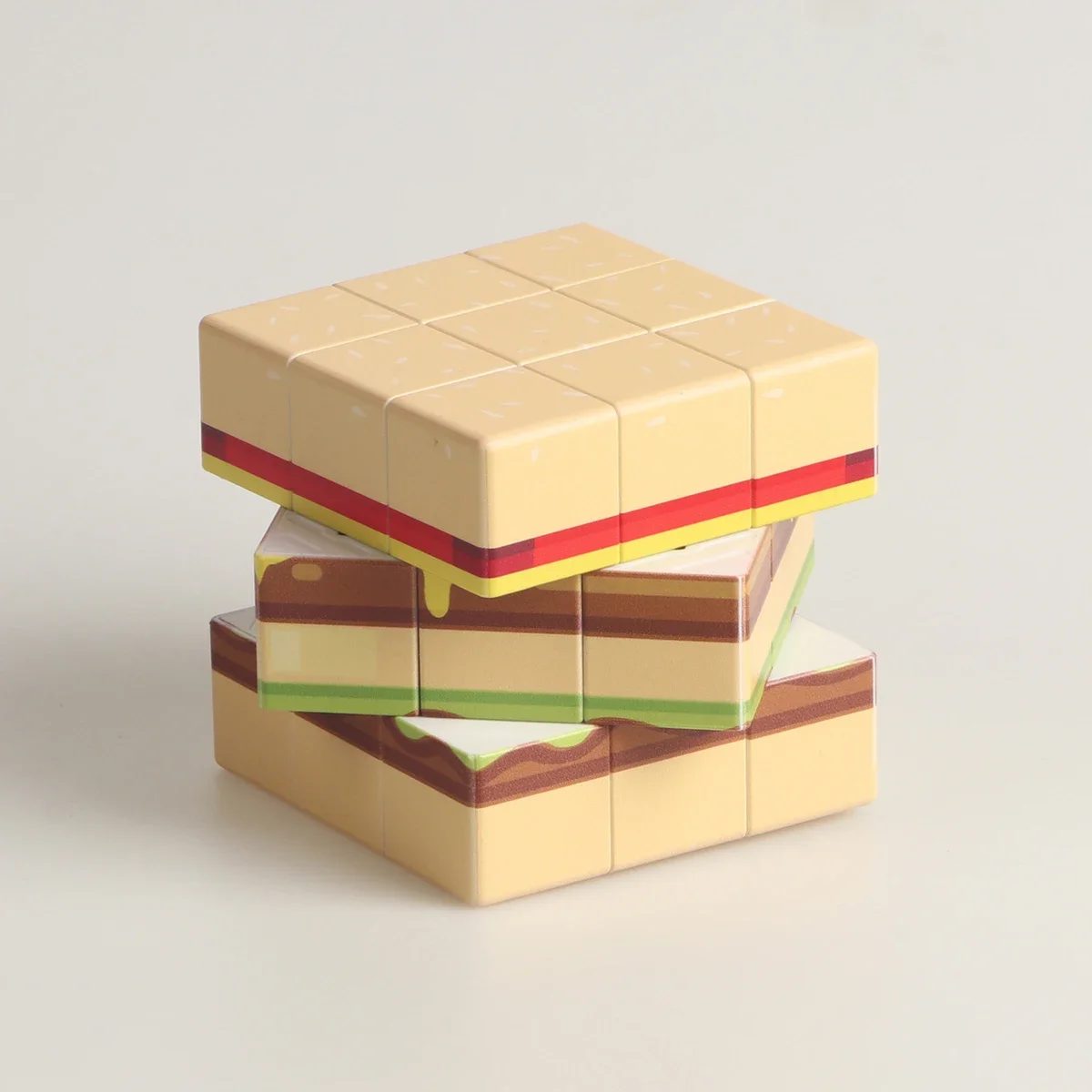 Magische Kubus 3x3x3 3D UV Graffiti hamburger Fun Stress Puzzel Professionele Gladde Snelheid Spel Kinderspeelgoed Geschenken