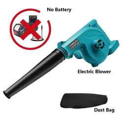 2 In 1 Cordless Electric Air Blower Handheld Leaf Computer Dust Collector Cleaning Power Tool For Makita 18V Battery(No Battery)