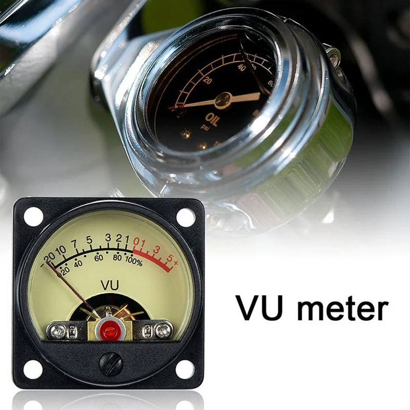 VU Level Meter TR-35 500 VU Meter Panel Mechanical Pointer Type Audio Level Meter White LED 2.8-3.8V 20MA