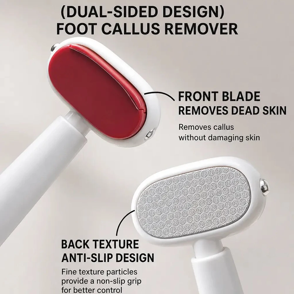 2-in-1 doppelseitiger Pediküre-Feile, Hornhautentferner, sanftes Peeling, Pediküre, Fußwäscher, Schaber für abgestorbene Haut, Fußpflegezubehör – Detail 3