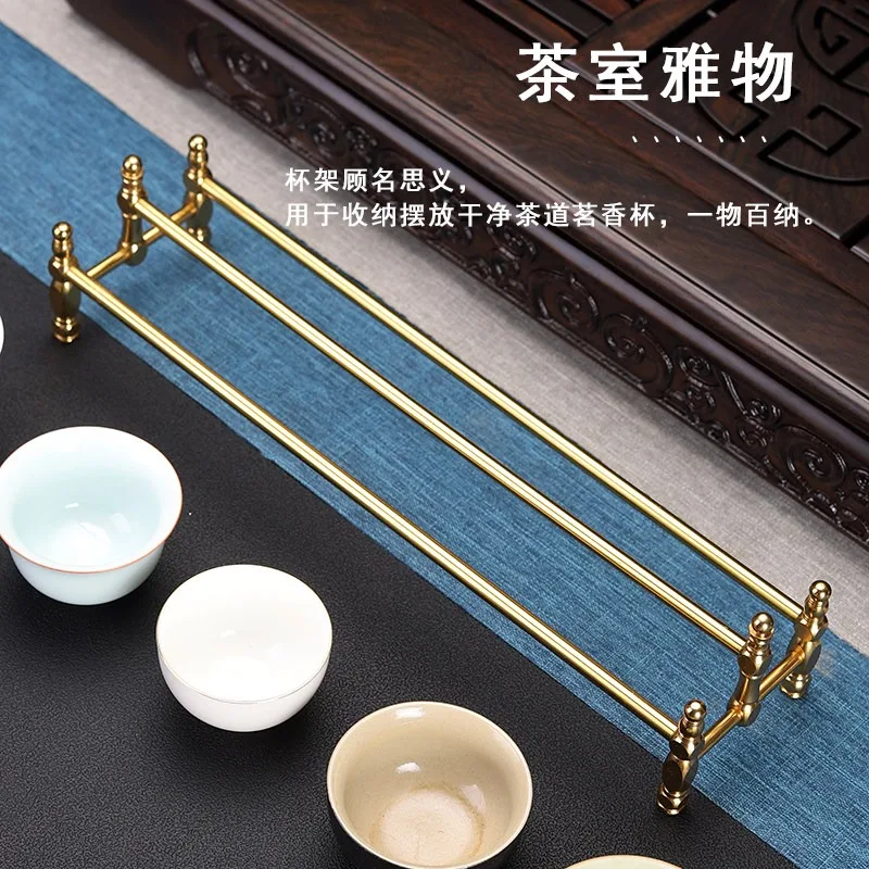 Kung Fu teacup  household rack high-grade drain cup storage rack Chinese cup drying  tea set accessories