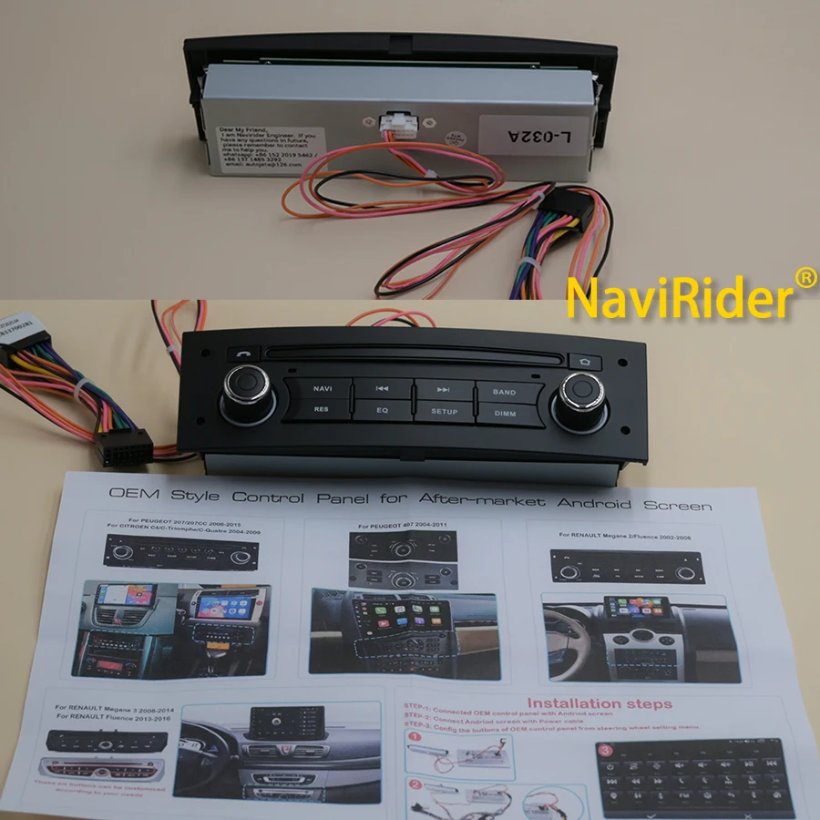 

Панель управления Plug & Play для Android-экрана, сохраняющая стиль оригинального оборудования для RENAULT Megane 2 2002-2008, для автомобильного видеоплеера RENAULT Fluence