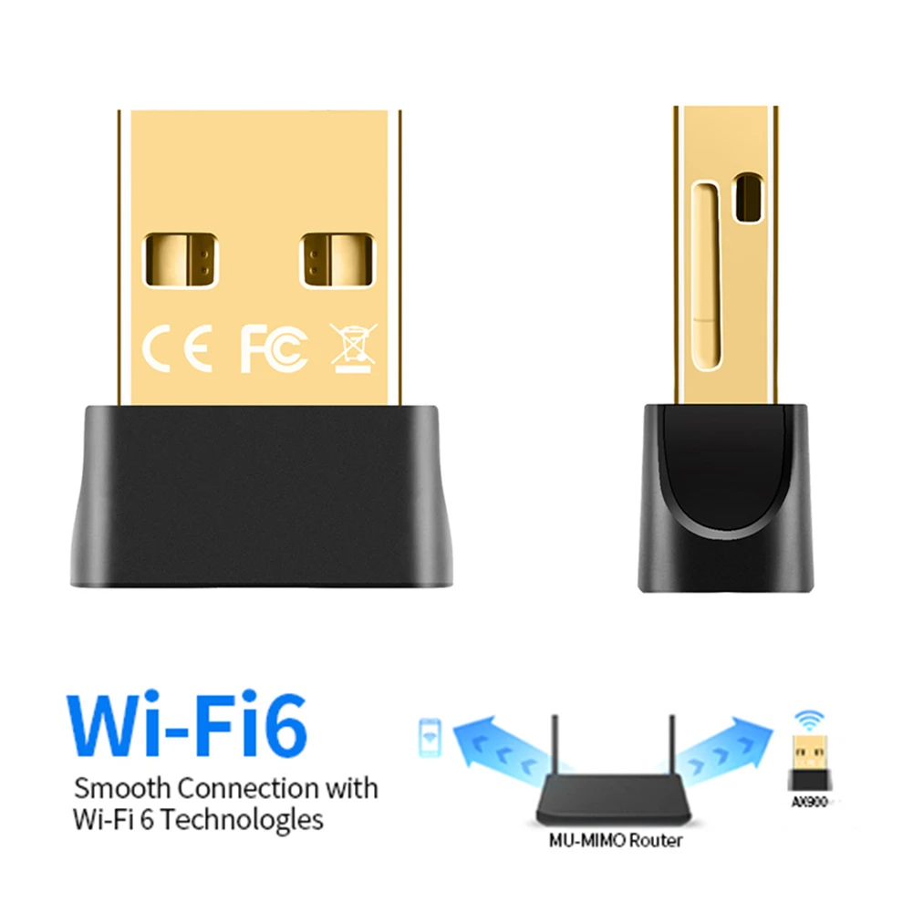 

AX912 USB WiFi Adapter Dual Band 2.4G & 5G Wireless Network Card 900Mbps External Network Receiver Transmitter for Home Office