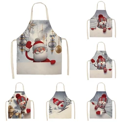 Christmas Snowman Elk Apron Chef Apron Kitchen Apron Waitress