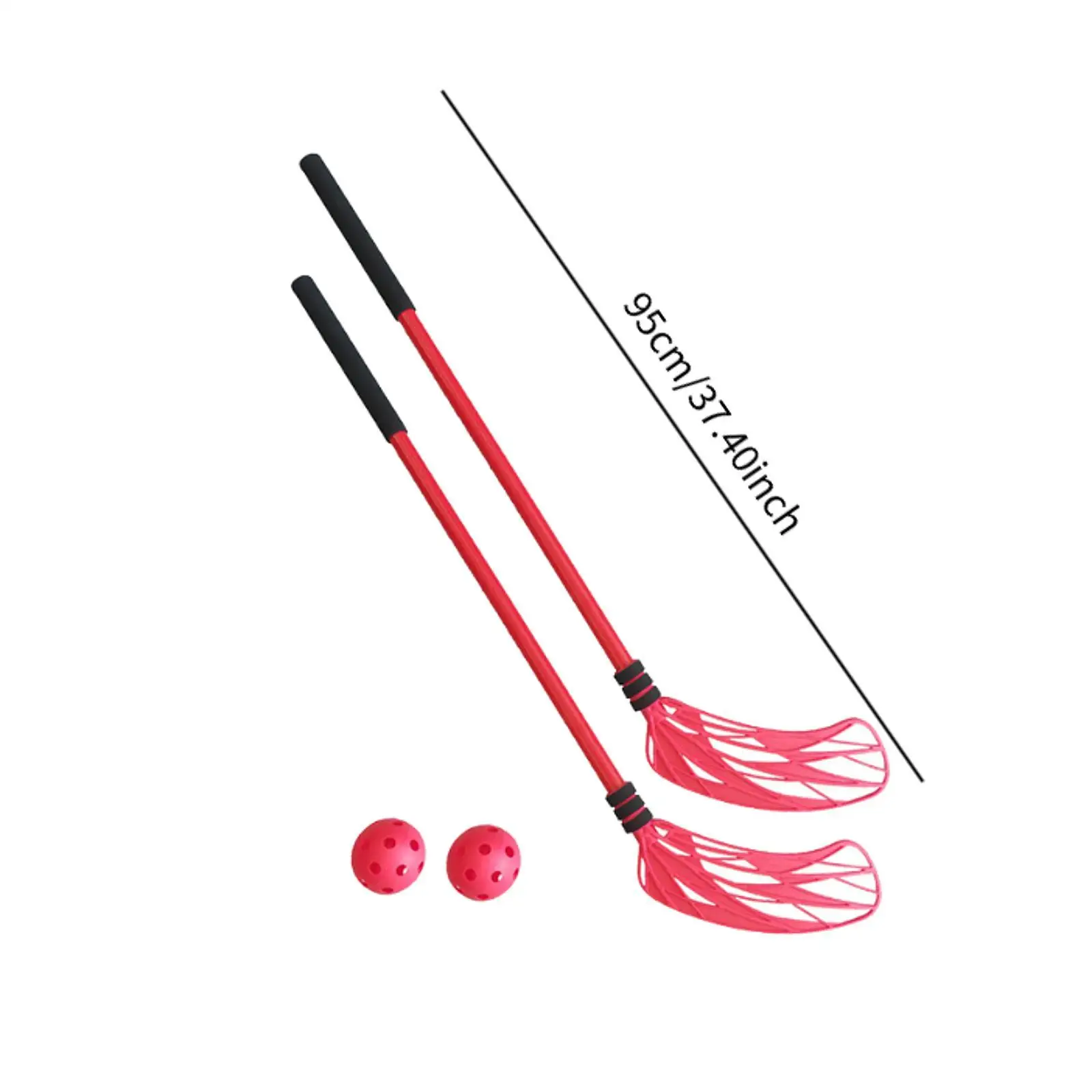 

Children's Floor Hockey Stick and Ball Set Plastic Sports Equipment for Indoor Outdoor Preschool Activity