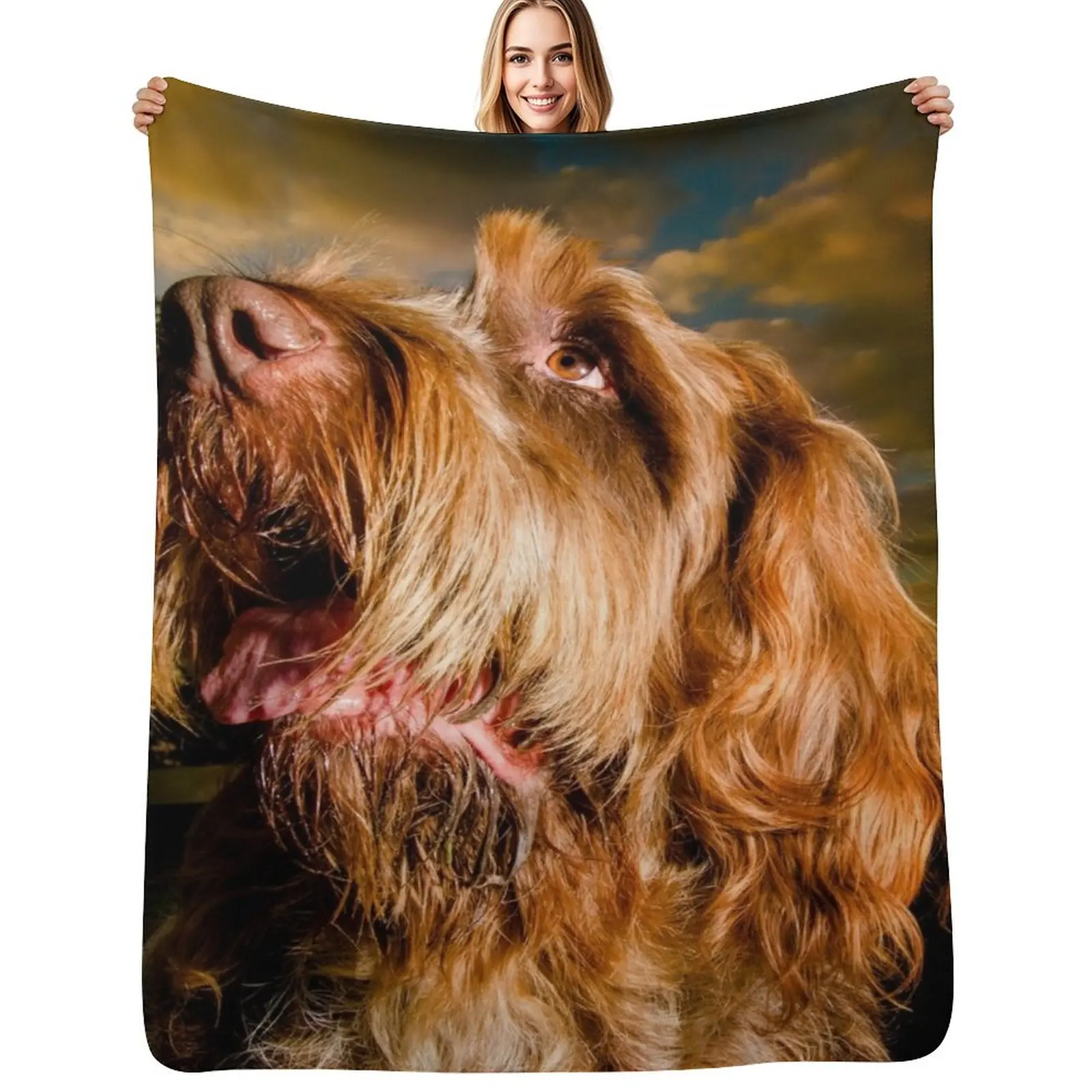Star light, star bright Spinone Throw Blanket Luxury Brand Furry Loose Hairy blankets ands Designers Blankets