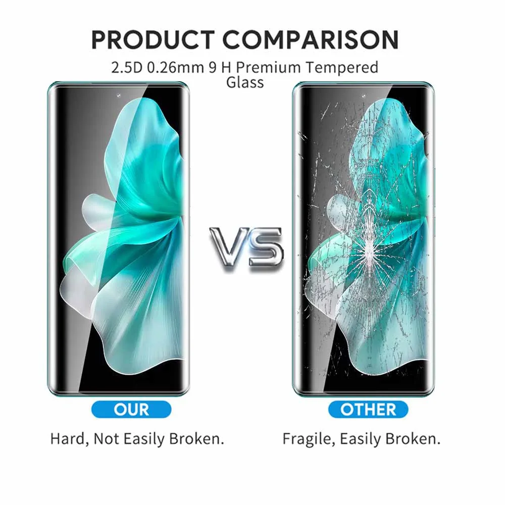 حافظة من الزجاج المقسى المنحني 9D لهاتف vivo V30 Pro واقي للشاشة لهاتف vivo V30 V 30 30V Pro V30Pro 5G 2024 أفلام واقية للكاميرا
