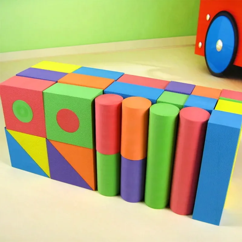 50 PCS Soft Foam EVA Building Block for Children High Quality Safe Construction Brick Toy Kids Baby Intelligence Educational Toy