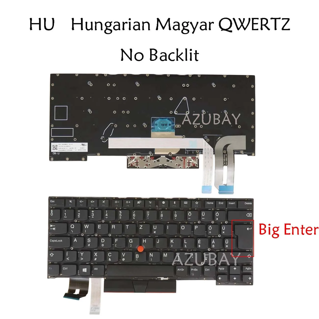 Teclado de portátil con retroiluminación QWERTZ magar húngaro para Lenovo Thinkpad T495s 20QJ 20QK, T490s 20NX 20NY, X1 Extreme Gen 1 20MF 20MG