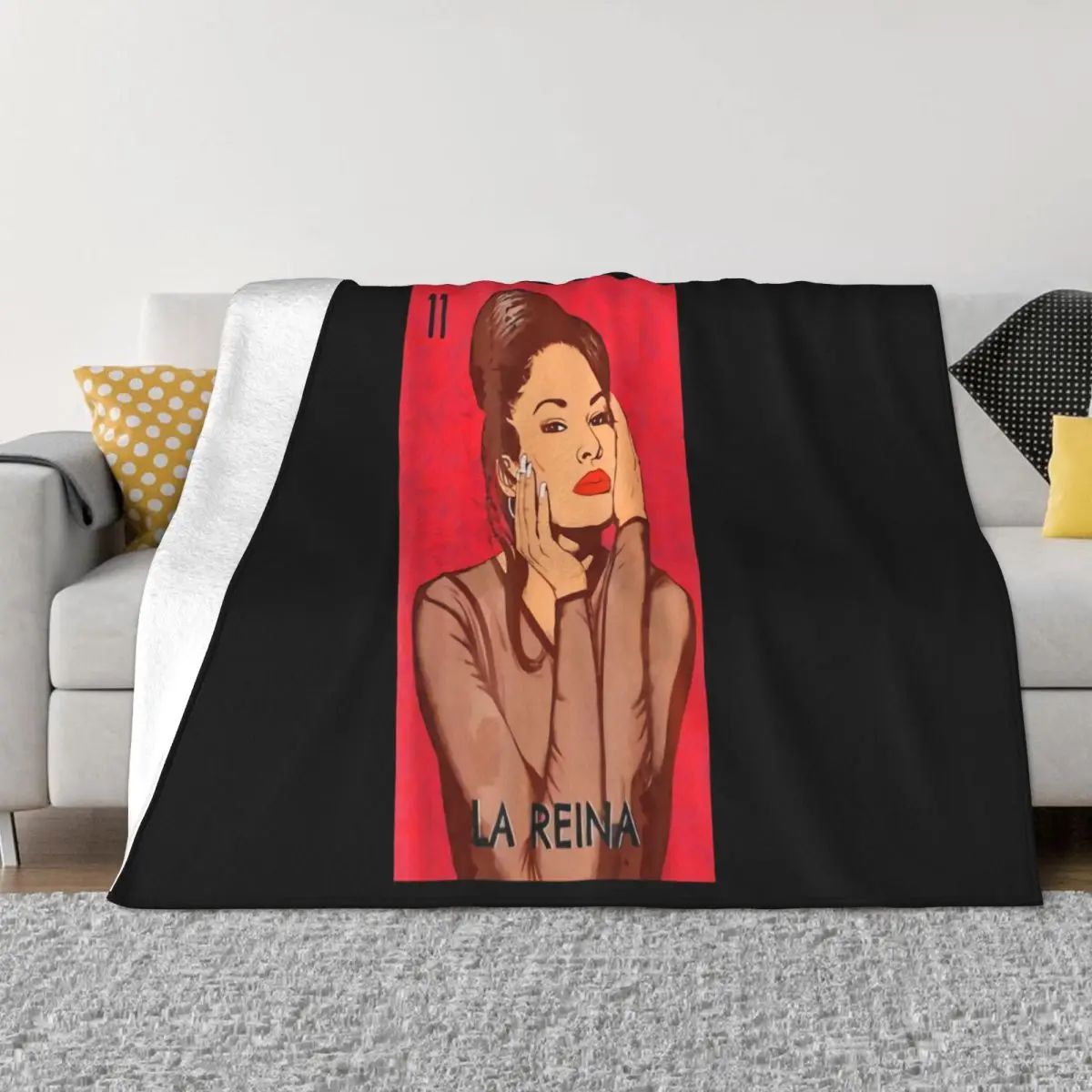 La Reina Selena Loteria Lottery Number 11 Mexican Chicano Black S 3Xl Better Throw Blanket