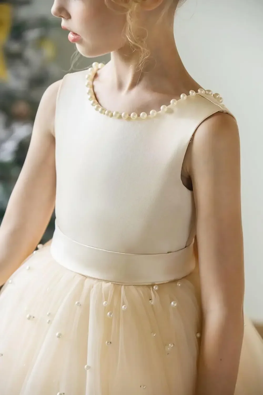 Платье-пачка из тюля с бантом для девочек-цветочниц для детей, свадебные платья для первого причастия для девочек, бальные платья принцессы для выпускного вечера