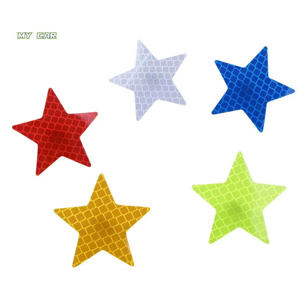 

Luminous Five-pointed Star Warning Tape Bicycle Reflective Stickers Car Stickers Car Exterior Accessories Car Safety Mark