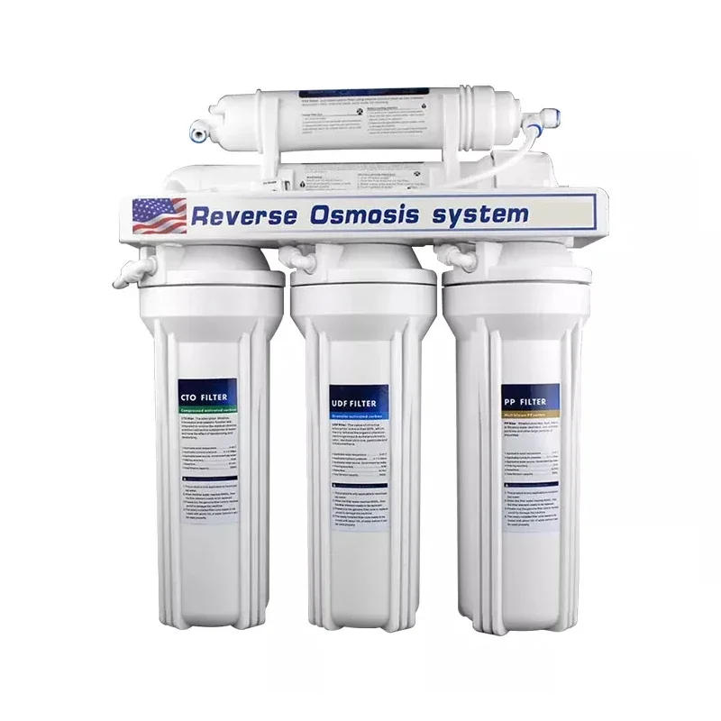 New RO water filtration system Durable replaceable filter element Filtration of impurities Level 5 household water purifier