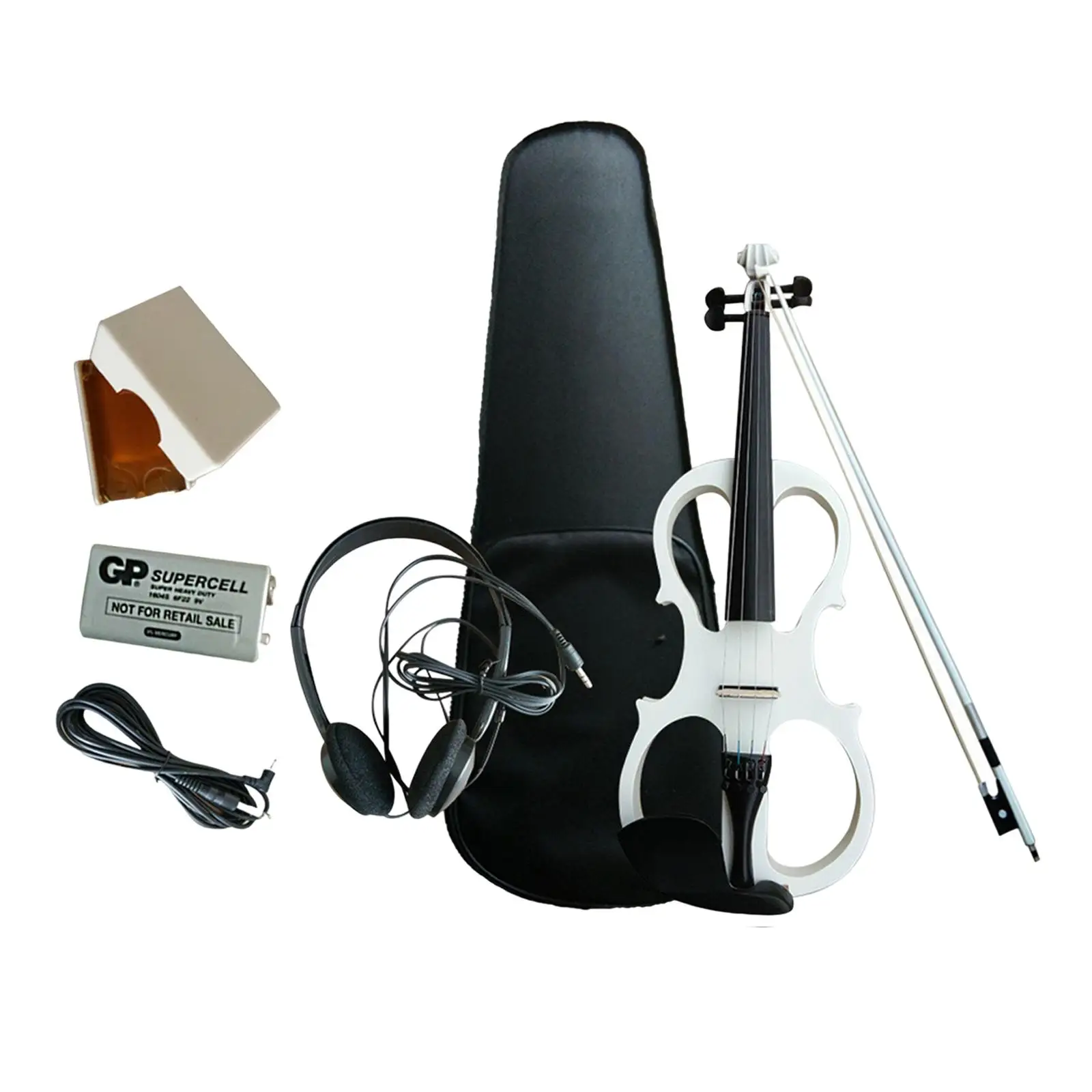 Electric Violin 4/4 with Carrying Case and Accessories Acoustic Silent Electric Violin for Beginner Violin Lover Performance