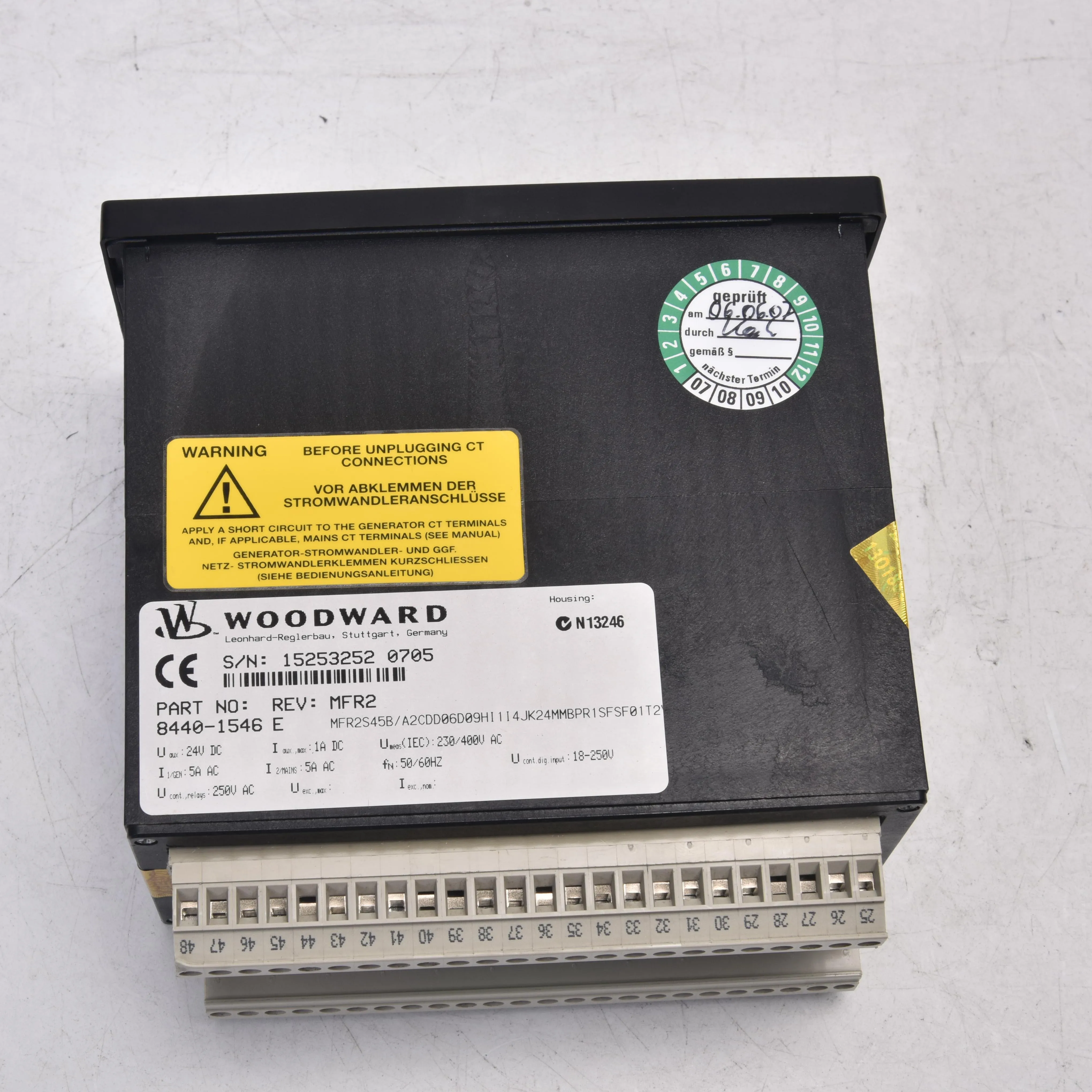 Woodward Generator Synchronization and Protection Controller Model 8440-1546E