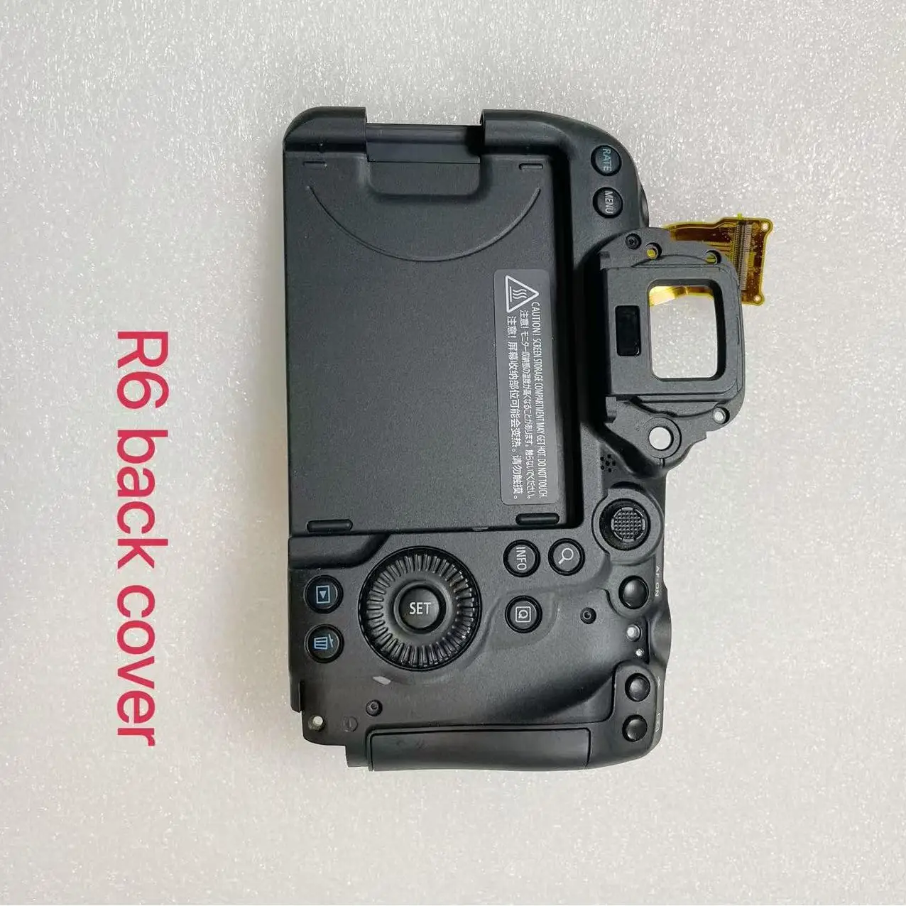 Capa traseira original com peças completas para Canon EOS R6 com cabo flexível