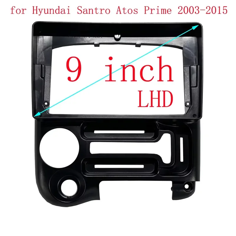 9 Inch 2 DIN Car Android Radio GPS MP5 ABS PC Fascia Frame for Hyundai Santro Atos Prime 2003-2015 Dashboard Installation
