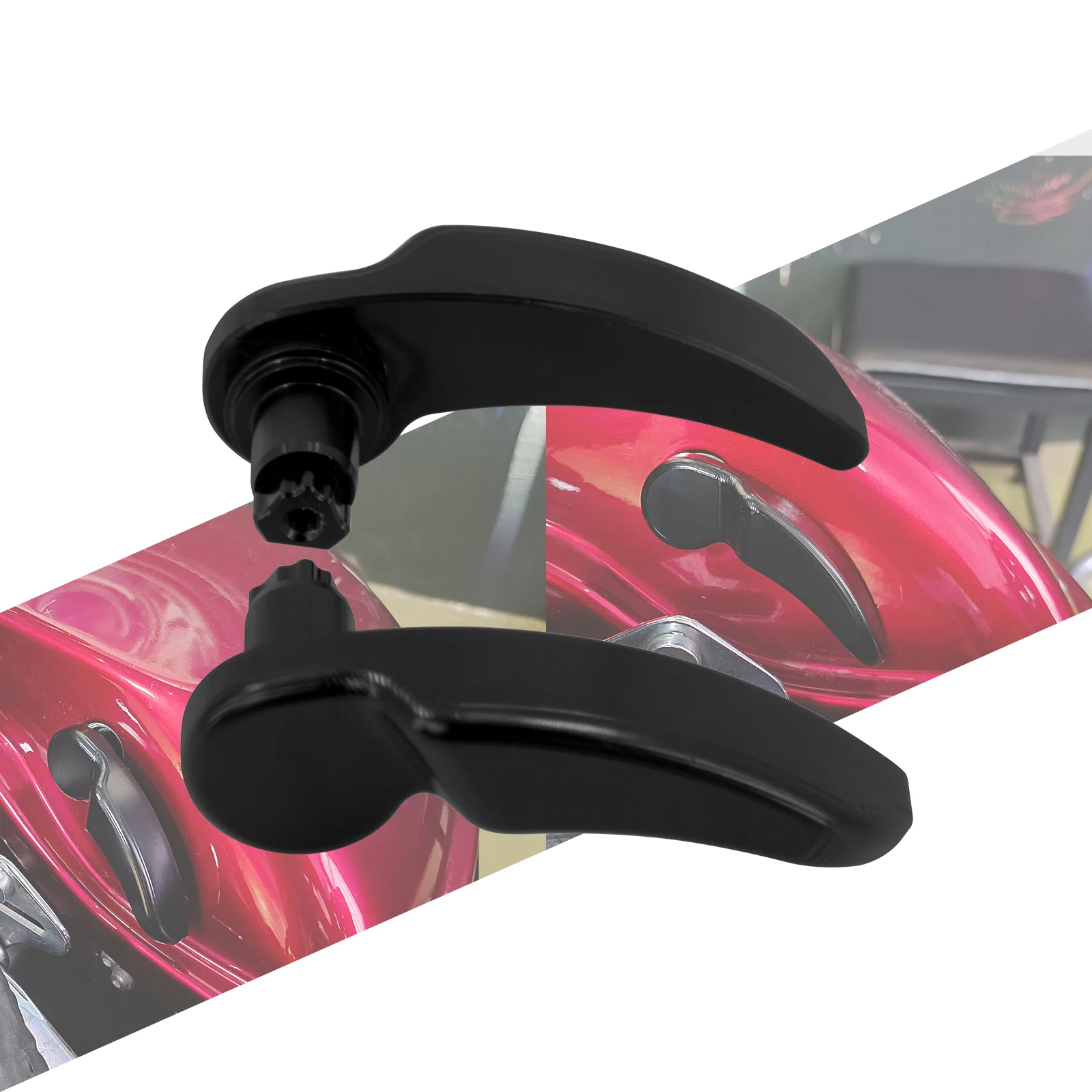 Motorcycle Gloss Black Saddlebag Latch Kit Saddle Bag Lid Lifter For Harley Touring 2014-2023 CVO Road King FLHR Street Glide