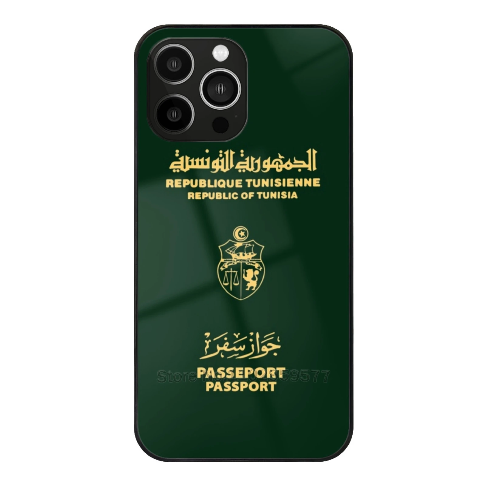 Tunisia Tunisian Passport Tempered Glass Case For Iphone 11 12 13 14 15 Pro Max Mini 7 8 X Xr Xs Plus Phone Cover Tunisian Best