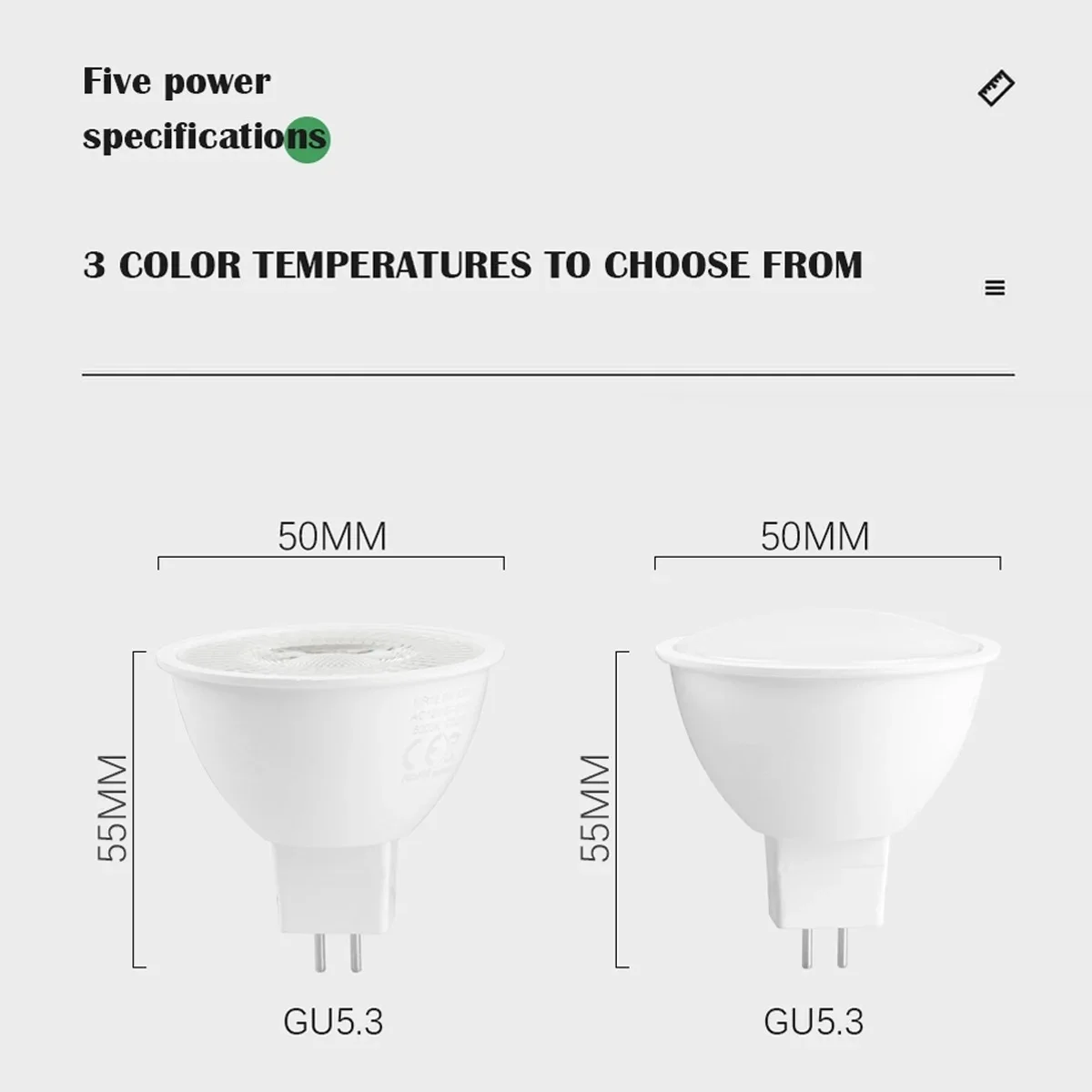 4-20PCS LED low voltage spotlight GU5.3 MR16 AC/DC 12V non-flickering warm white light 3W-7W can replace 20W 50W halogen lamp