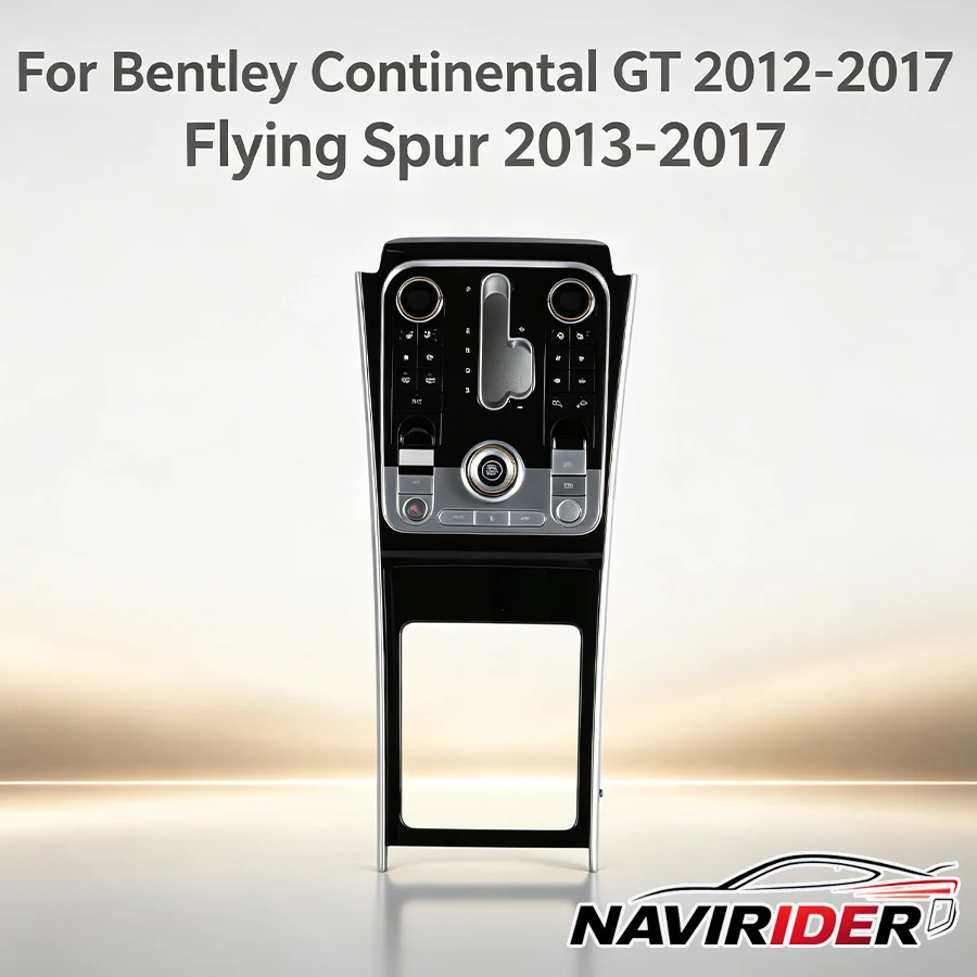 LHD Car Gear Shift Panel For Bentley Continental GT 2012‑2017 Flying Spur 2013‑2017 Dual Armrest Square Center Console Button