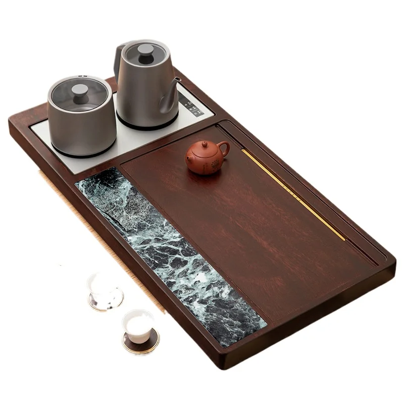 

Automatic kettle solid wood tea tray home office kung fu tea set tray walnut tea table