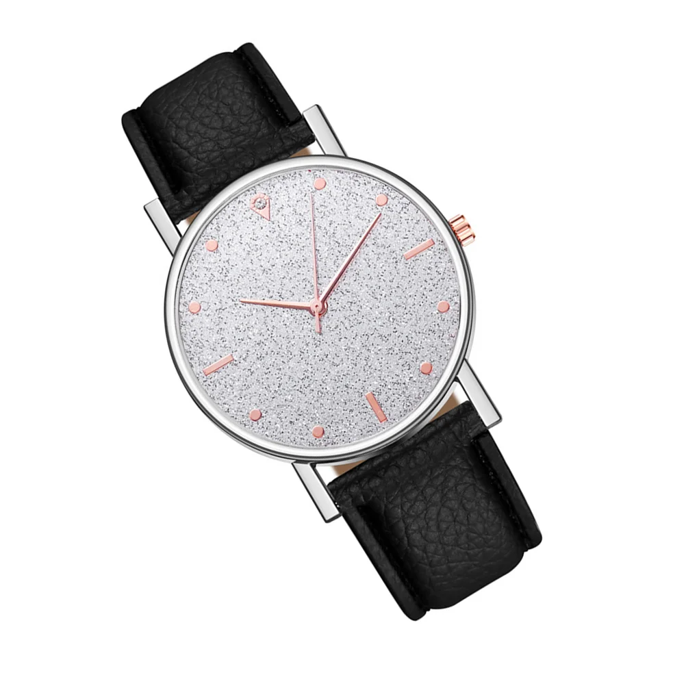 1 pçs feminino casual cinto ajustável durável liga de vidro relaxar negócios moderno relógio de pulso feminino