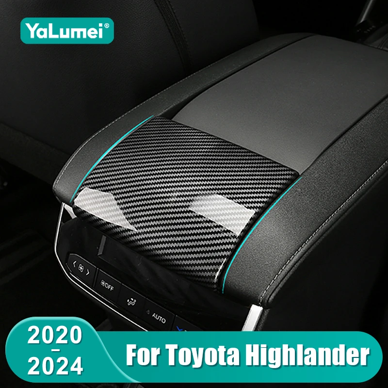 Für Toyota Highlander XU70 Kluger 2020 2021 2022 2023 2024 Auto Center Konsole Armlehne Lagerung Box Abdeckung Trim zubehör