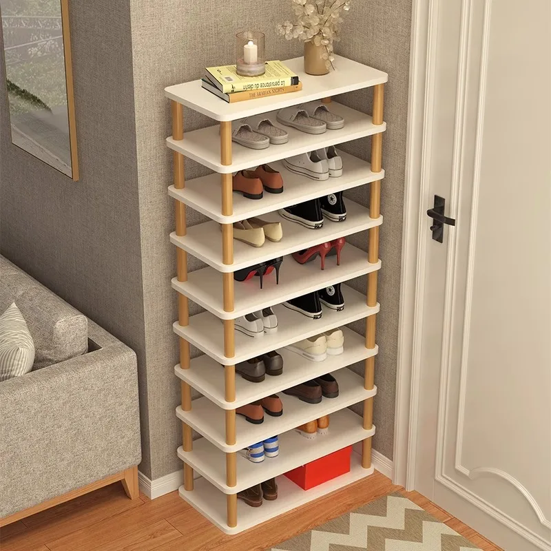 Home Simple Shoe Rack, Small Narrow Door Multi-Tier Storage Stand, Vertical Space-Saving Organizer