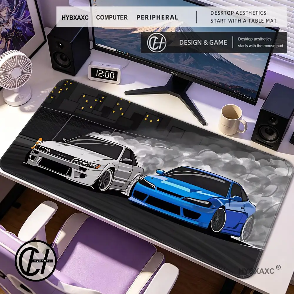 

HYBXAXC JD-M Car Gaming Mouse Pad Race Car Desktop Non-Slip Rubber Based DeskMat Game Keyboard MicePad Boys PC Carpet