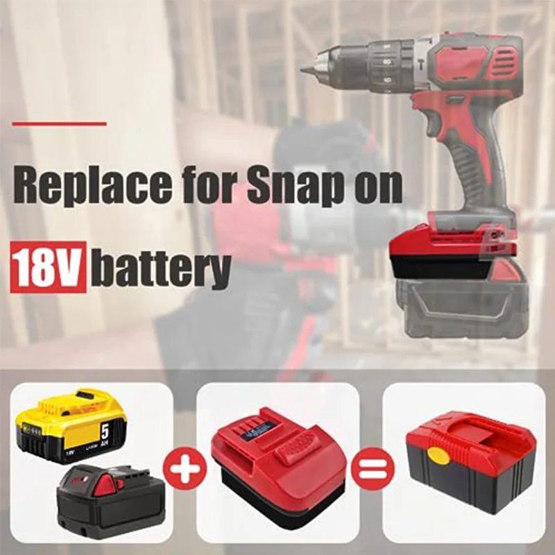 TPDL Battery Adapter for Snap on 18V Tools, for Dewalt 20V & for Milwaukee 18V M18 Lithium Battery Convert to for Snap-on 18V