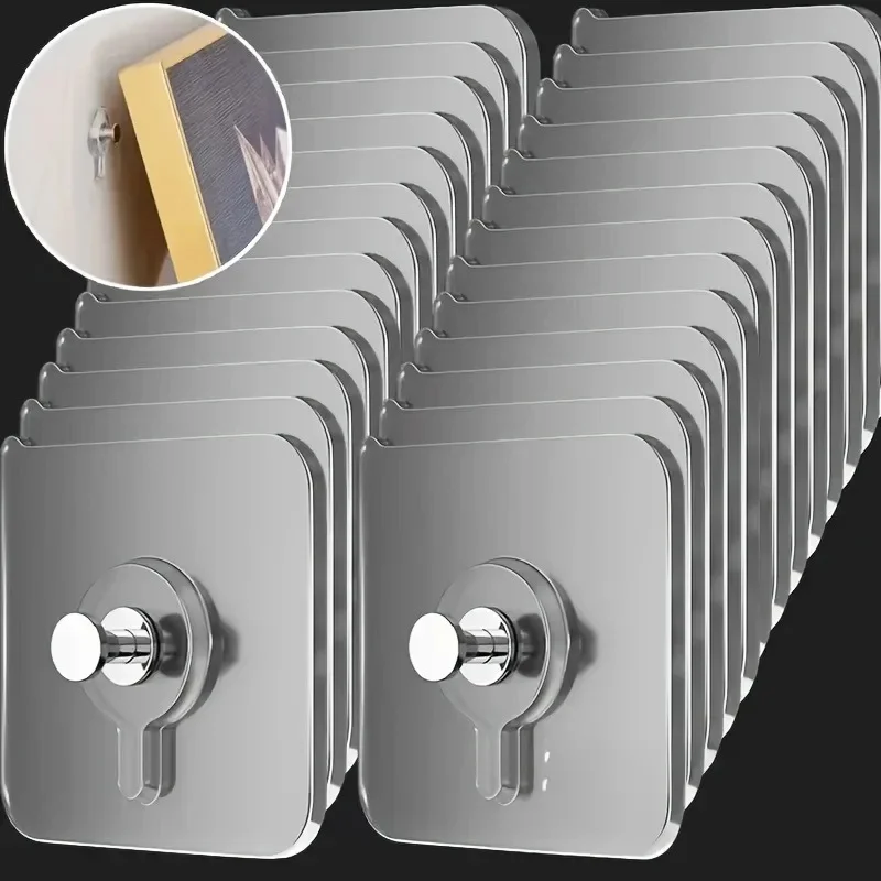 20-120Pcs Self-Adhesive Wall Hooks, Hanging Picture Frames, Posters, Clocks And Other Multi-Purpose, Home Organization
