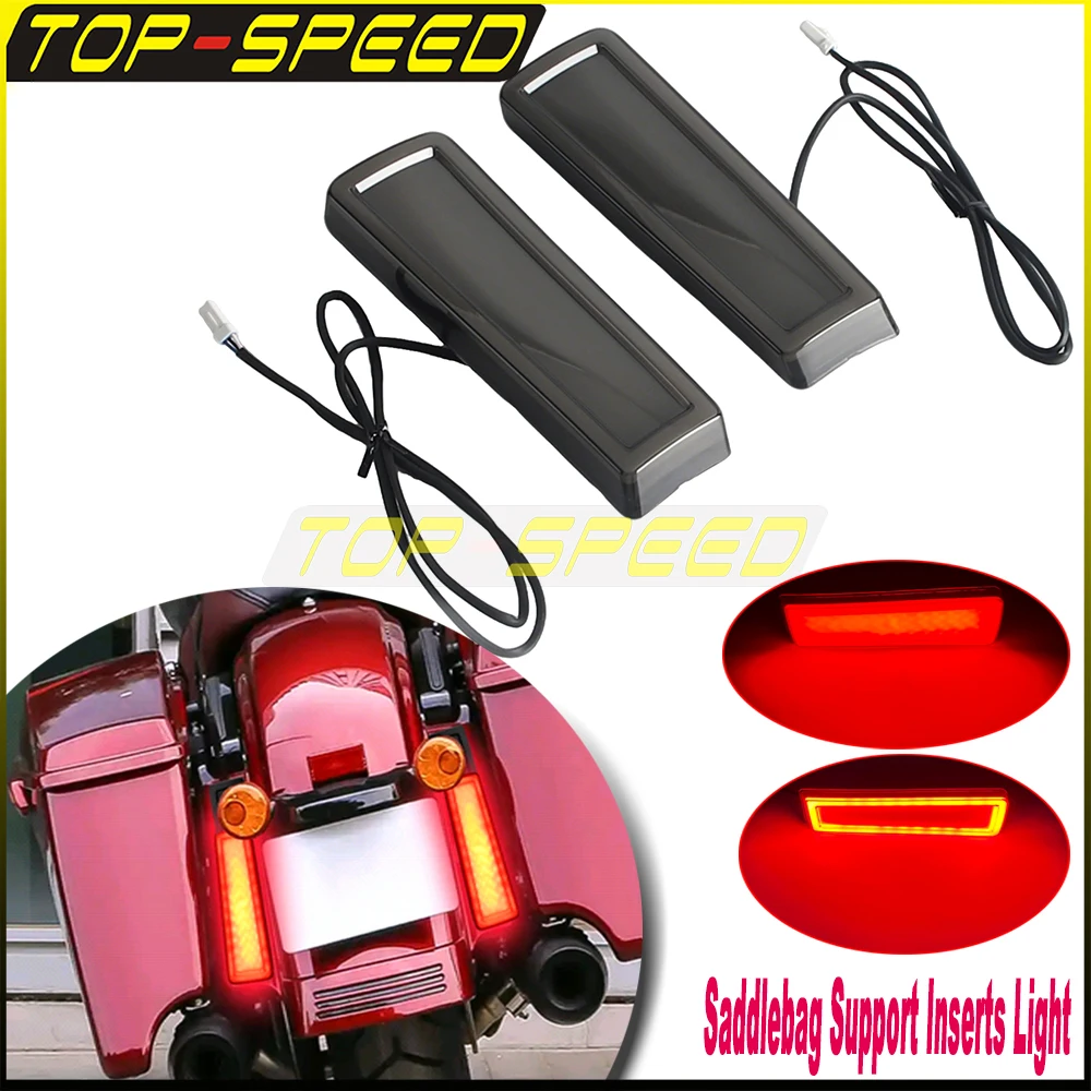 

Для Harley Touring Road King FLHR Street Glide ST FLHX Road Glide FLTRX 14-23: Подсветка для багажных кофров, стоп-сигнал, ходовые огни, задний фонарь