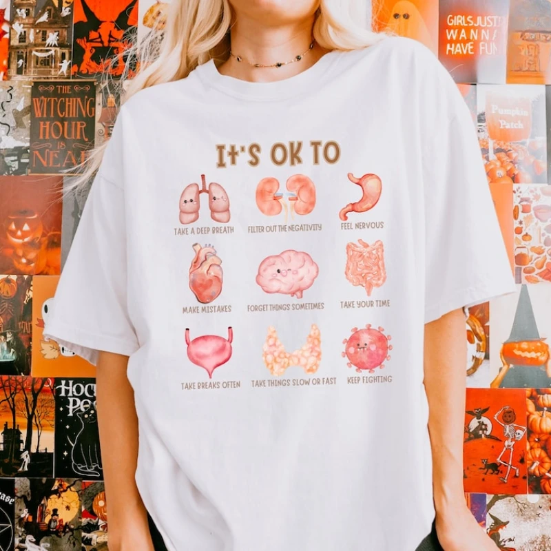 

Unisex Mental Health Awareness T-shirt for Healthcare Workers It's OK To Feel Shirt Emotional Support Gifts for Nurse-Doctor Tee