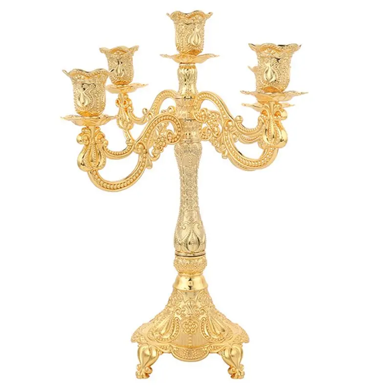 

Декоративный металлический канделябр ABZL на 5 свечей, идеально подходит для свадеб и особых мероприятий, элегантный дизайн