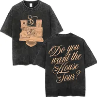 Camisetas Vintage lavadas Sabrina Carpenter Merch, camiseta de manga corta a la moda de alta calidad, camisetas informales de gran tamaño para hombres y mujeres