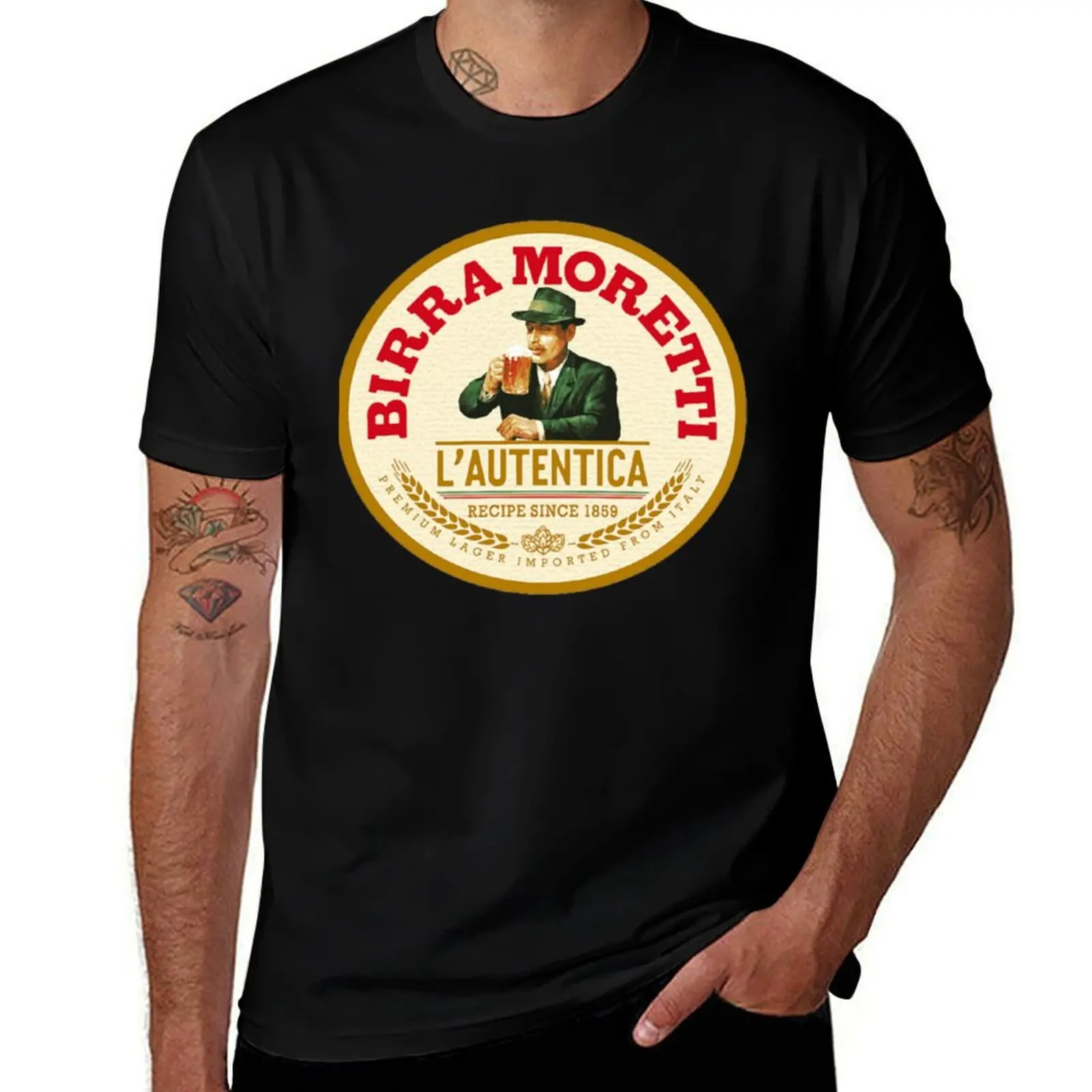 Birra Moretti T-Shirt Plus Size Street Style Tee T-Shirt