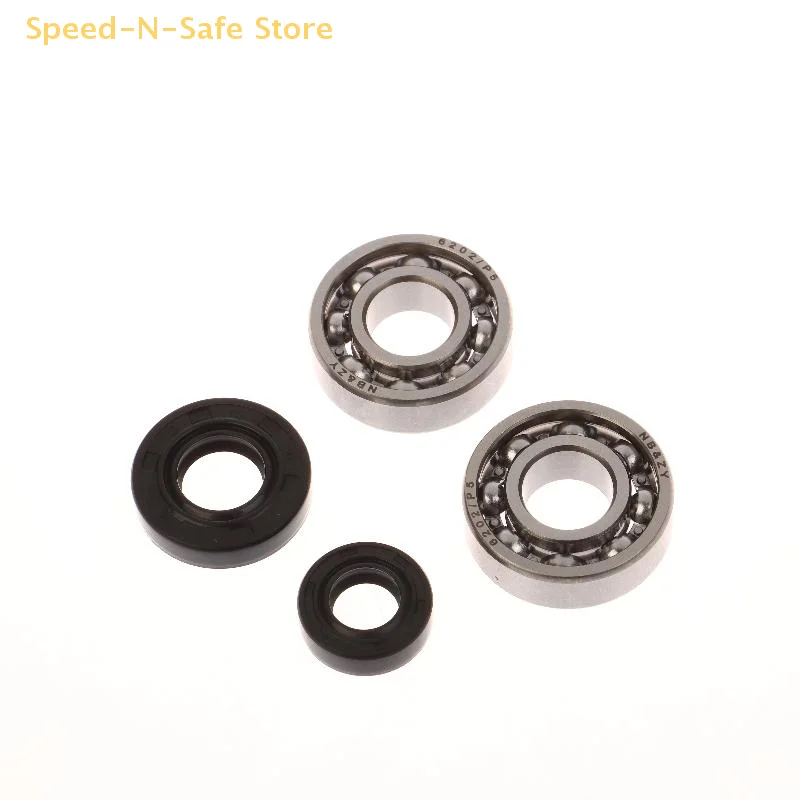 4-piece Crankshaft Oil Seal And Grooved Ball Bearing Kit For CG430, CG520, TL43, TL52 Brush Cutters And Grass Trimmers