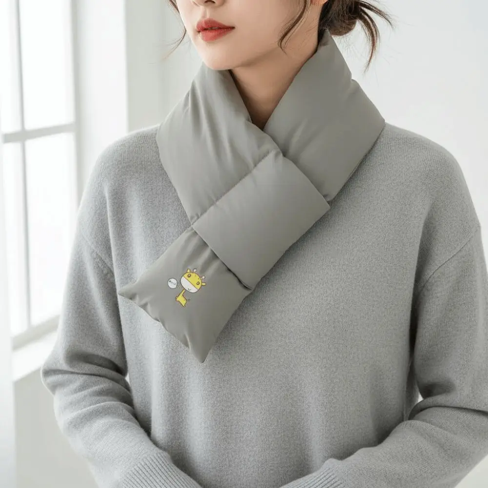 

Сплошной цвет, зимний шарф с крестом, ветрозащитный утолщенный пуховый хлопковый шарф, сохраняющий тепло, аксессуары для одежды, теплый шарф для пешего туризма